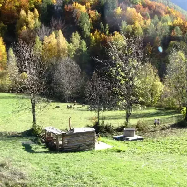 Bain norvégien en pleine prairie...